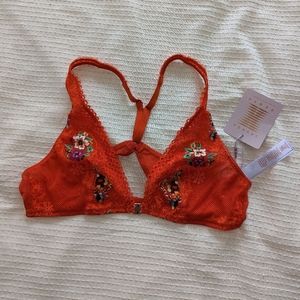 Fenty Orange Embroidered Bralette Bralette